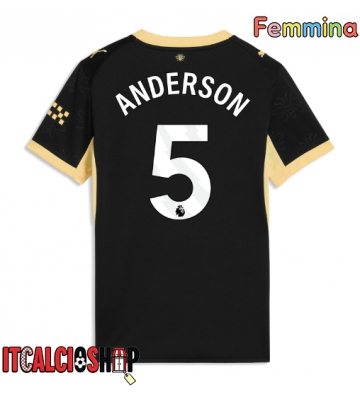 Manchester City Elliot Anderson #5 Seconda Maglia Femmina 2026-27 Manica Corta